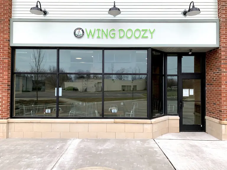 Wing Doozy Hudsonville storefront with logo and entrance