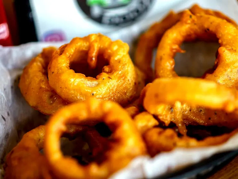 Hand-cut onion rings
